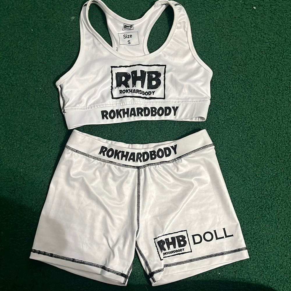 RHB sports bra and shorts. New